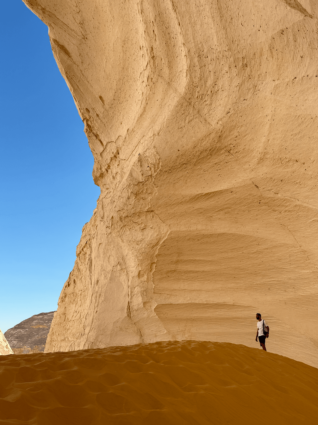 White Desert chalk rock formations resembling mushrooms and sculptures shaped by wind erosion