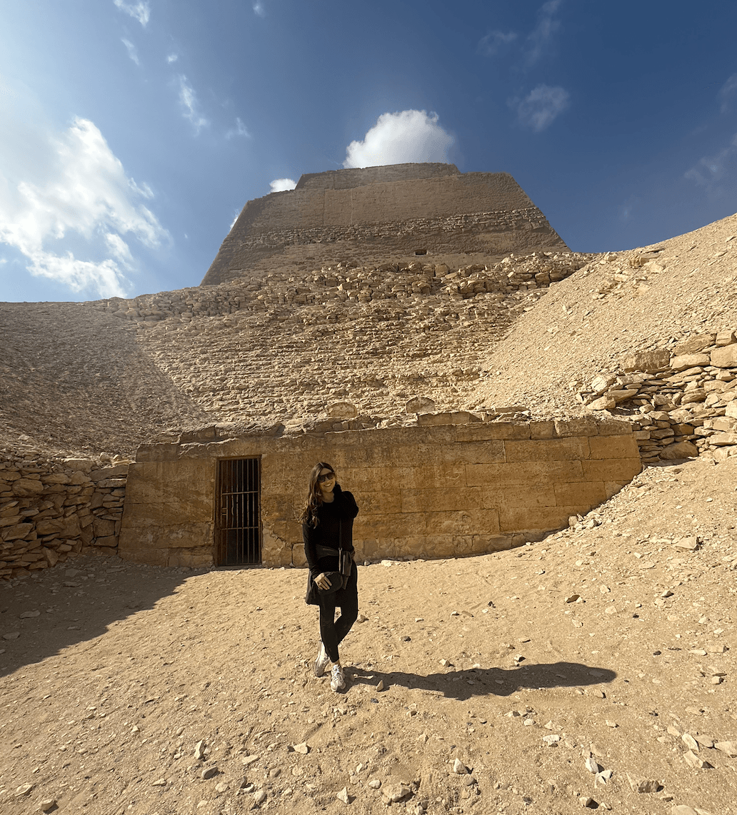 Meidum Pyramid ruins showing collapsed outer casing in Egypt
