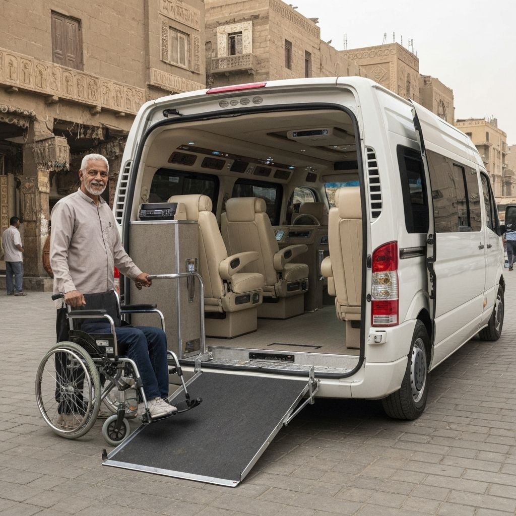 Private tour vehicle in Egypt with accessible features for travelers with disabilities