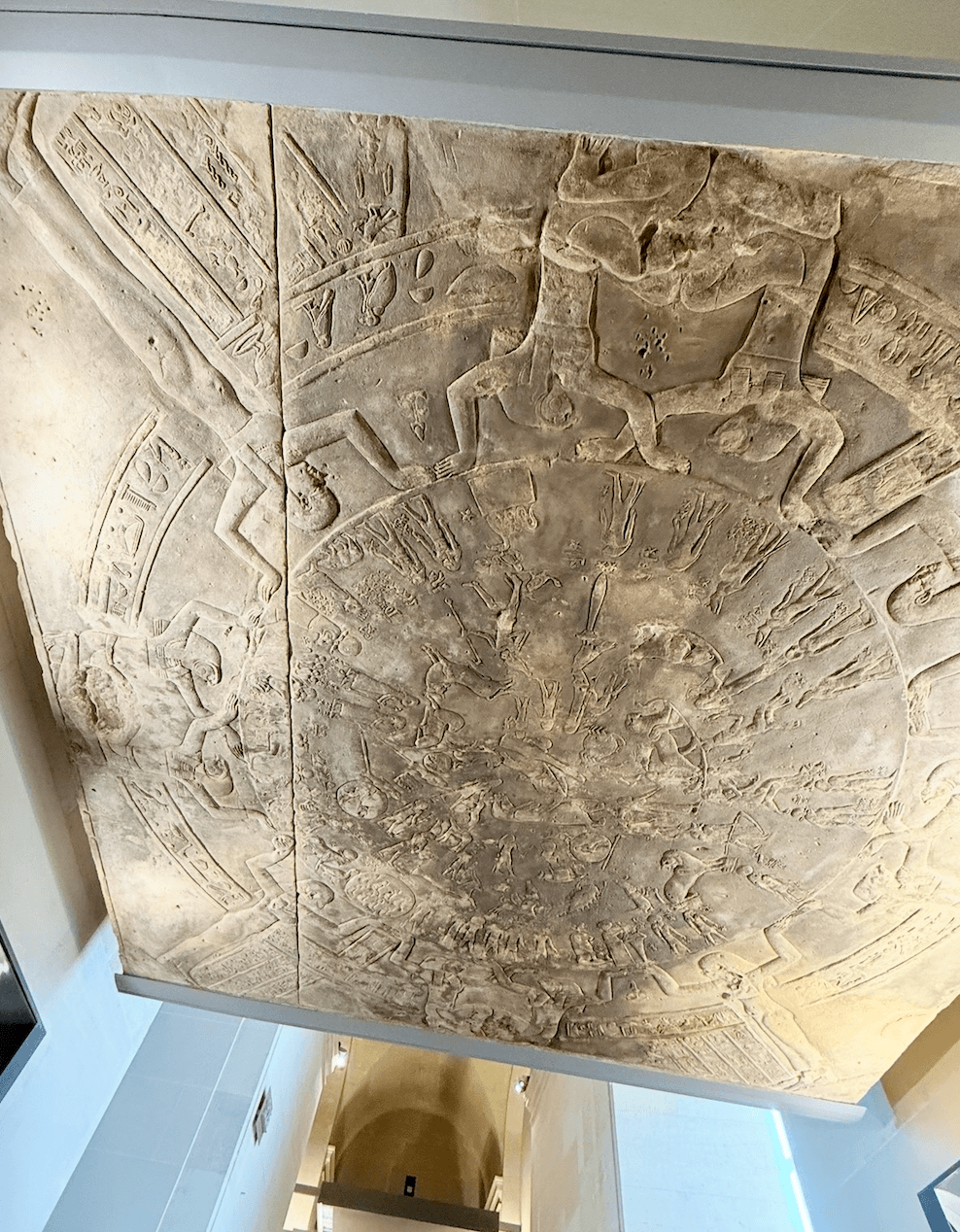 Ancient Egyptian Dendera Zodiac star map at the Louvre